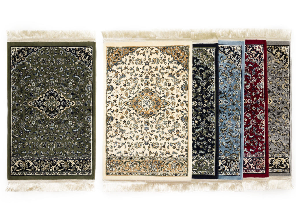 Rawda Collection prayer mat, Mada Carpet, green